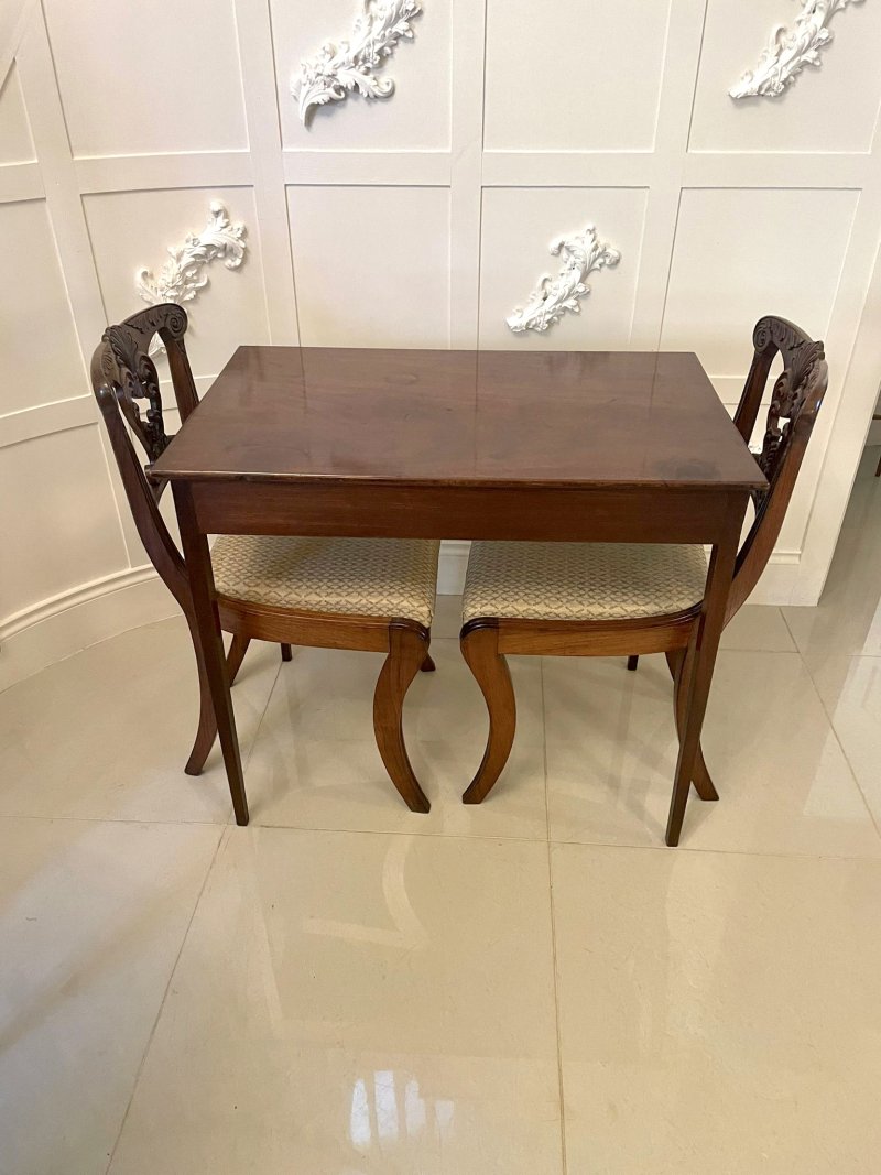 Unusual Antique George III Quality Mahogany Freestanding Side Table - Image 2